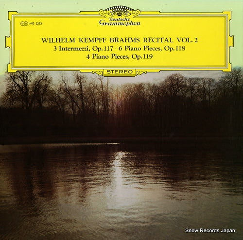 KEMPFF, WILHELM brahms recital vol.2 MG2233