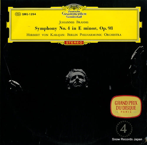 KARAJAN, HERBERT VON brahms; symphony no.4 in e minor, op.98 SMG-1294