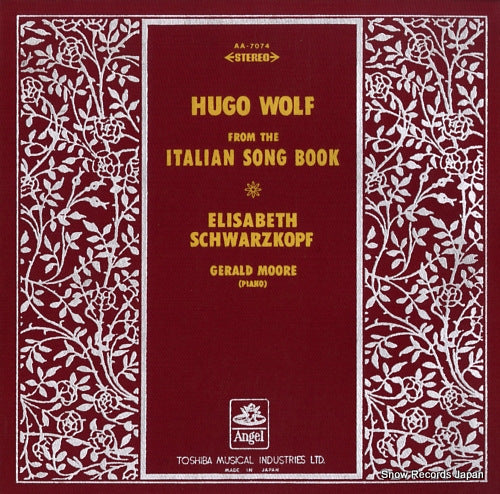 SCHWARZKOPF, ELISABETH wolf; from the italian song book AA-7074