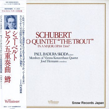 BADURA-SKODA, PAUL schubert; piano quintet the trout VIC-5242