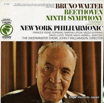 WALTER, BRUNO beethoven; ninth symphony choral 32160322