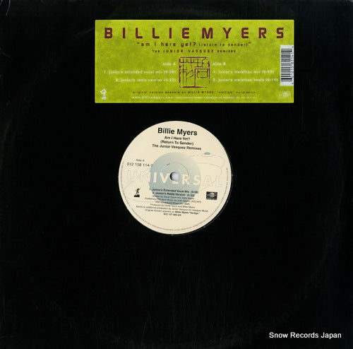 MYERS, BILLIE am i here yet? (return to sender) the junior vasquez remixes 012158114-1