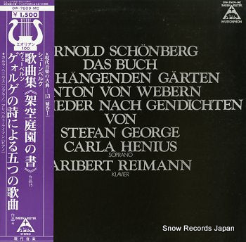 HENIUS, CARLA schonberg; das buch der hangenden garten OW-7609-MC
