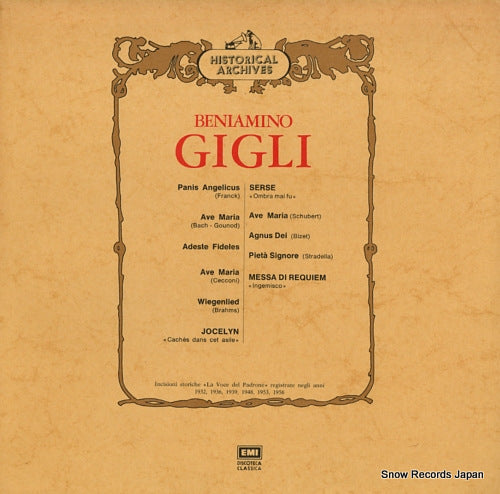 GIGLI, BENIAMINO beniamino gieli 3C053-01053M