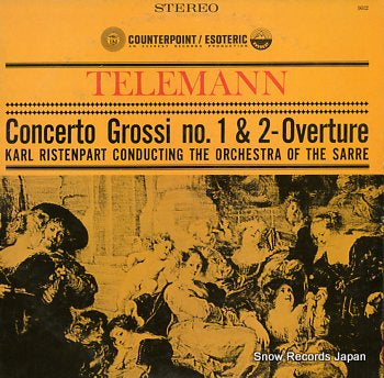 RISTENPART, KARL telemann; concerto grossi no.1 & 2 overture 5612