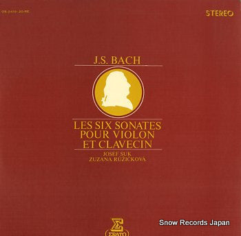 SUK, JOSEF bach; les six sonates OS-2419-20-RE