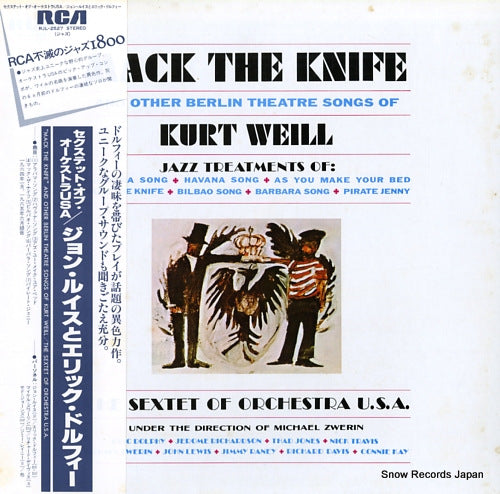 LEWIS, JOHN / ERIC DOLPHY mack the knife and other berlin theatre songsoof kurt weill RJL-2527