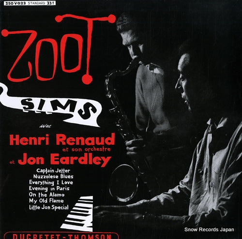 SIMS, ZOOT zoot sims avec henri renaud et son orchestre et jon eardley 250V023