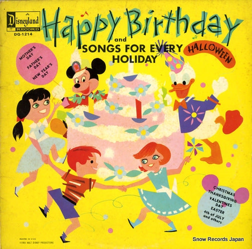 WALT DISNEY happy birthday and songs for every holiday DQ-1214