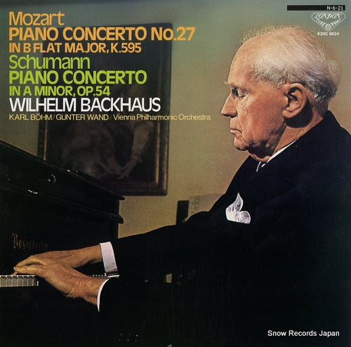 BACKHAUS, WILHELM mozart; piano concerto no.27 in g flat major, k.595 K20C8624