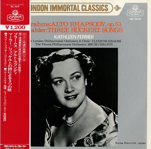 FERRIER, KATHLEEN brahms; alto rhapsody, op.53 MZ5034