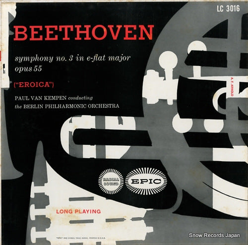 KEMPEN, PAUL VAN beethoven; symphony no.3 opus55 "eroica" LC3016