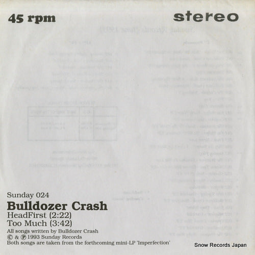 BULLDOZER CRASH headfirst SUNDAY024