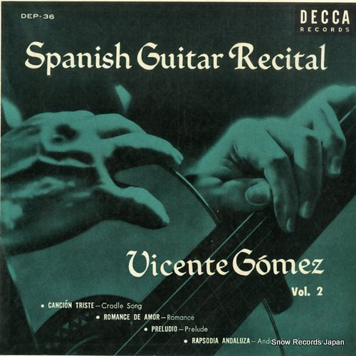 GOMEZ, VINCENTE spanish gitar recital vol.2 DEP-36
