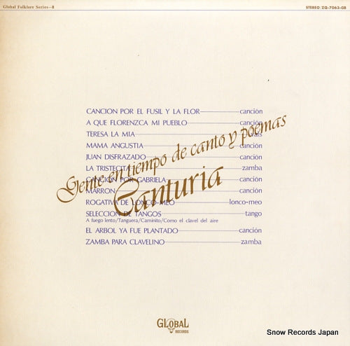 CANTURIA gente en tiempo de canto y poemas ZQ-7063-GB