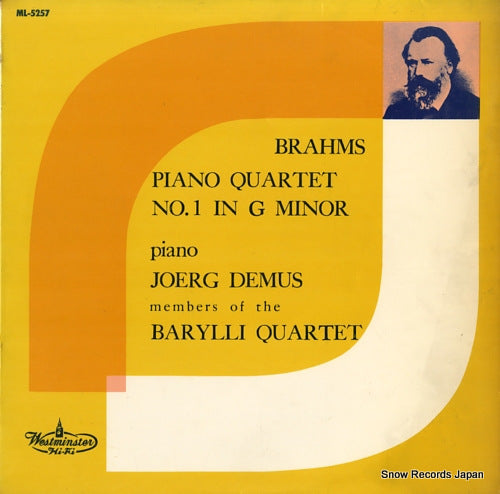 DEMUS, JOERG / BARYLLI QUARTET brahms; piano quartet no.1 in g minor ML-5257