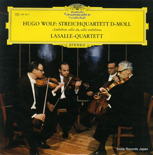LASALLE-QUARTETT wolf; streichquartett d-moll MG2217