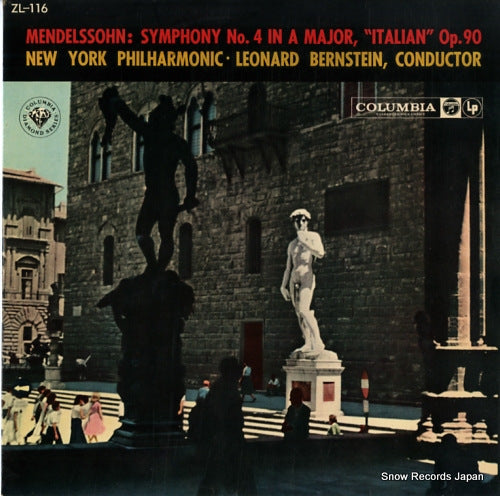 BERNSTEIN, LEONARD mendelssohn; symphony no.4 in a major, "italian" op.90 ZL-116