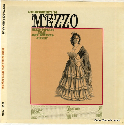 WUSTMAN, JOHN accompaniments to mezzo / mezzo-soprano arias MMO7016