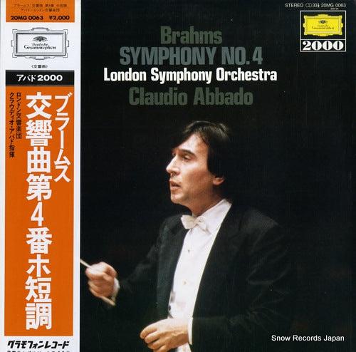 ABBADO, CLAUDIO brahms; symphony no.4 20MG0063