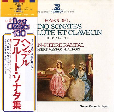 RAMPAL, JEAN-PIERRE haendel; cinq sonates pour flute et clavecin EX-2313