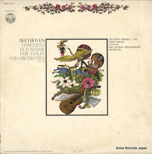 BORRIES, SIEGFRIED beethoven; concerto in d major for violin and orchestra, op.61 MS-130-K