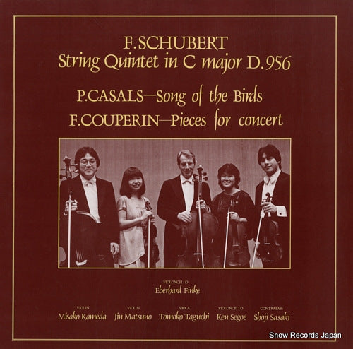 FINKE, SBERHARD schubert; string quintet in c major d.956 FO-2216