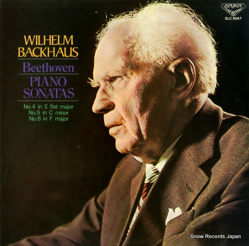 BACKHAUS, WILHELM beethoven; piano sonatas no.4 & 5 & 6 SLC8067