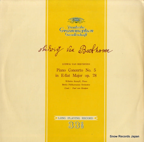KEMPFF, WILHELM beethoven; piano concerto no.5 in e flat major op.78 LGM-14