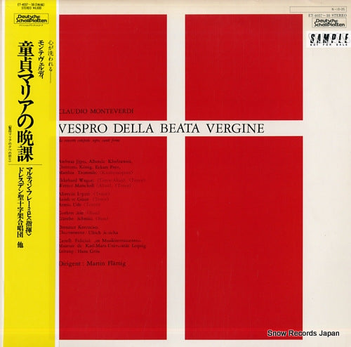 FLAMIG, MARTIN monteverdi; vespro della beata vergine ET-4037-38