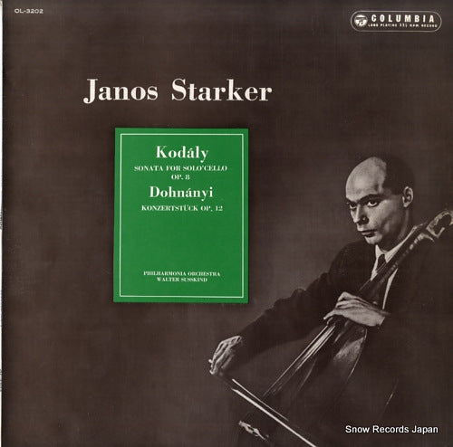 STARKER, JANOS kodaly; sonata for solo cello op.8 OL-3202