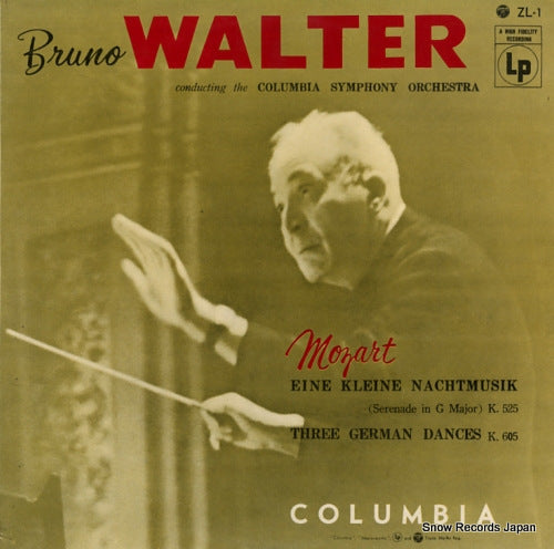 WALTER, BRUNO mozart; eine kleine nachtmusik / three german dances ZL-1