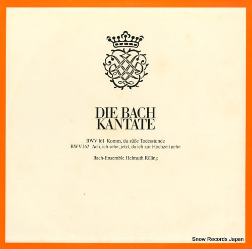 RILLING, HELMUTH die bach kantate / bwv161 komm, du sube todesstunde CLV71934