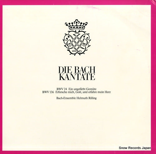 RILLING, HELMUTH die bach kantate / bwv 24 ein ungefarbt gemute CLV71943