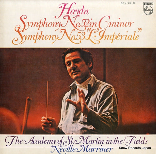 MARRINER, NEVILLE haydn; symphony no.52 in c minor SFX-7915