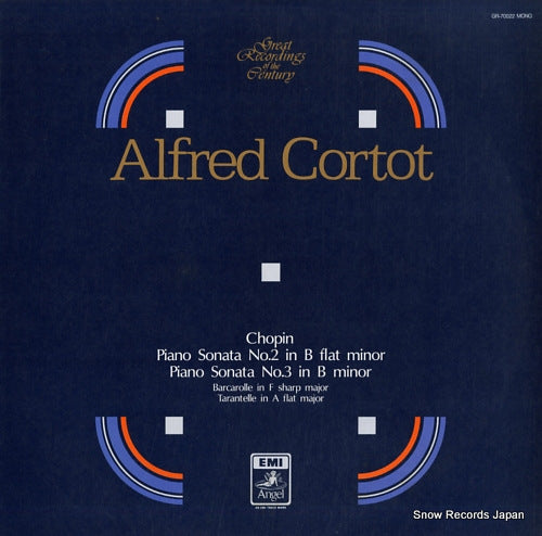 CORTOT, ALFRED chopin; piano sonata no.2 & 3 GR-70022