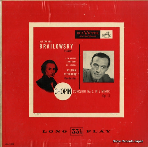 BRAILOWSKY, ALEXANDER chopin; concerto no.1 in e minor op.11 LM-1020