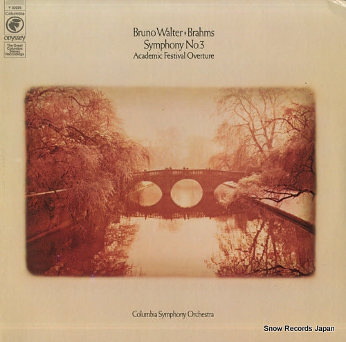 WALTER, BRUNO brahms; symphony no.3 / academic festival overture Y32225
