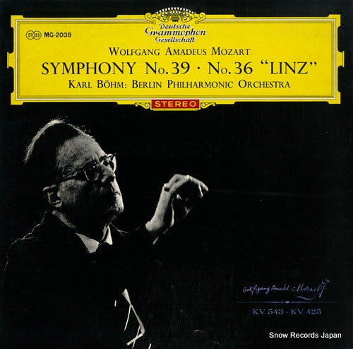 BOHM, KARL mozart; symphony no.39, no.36 linz MG-2038