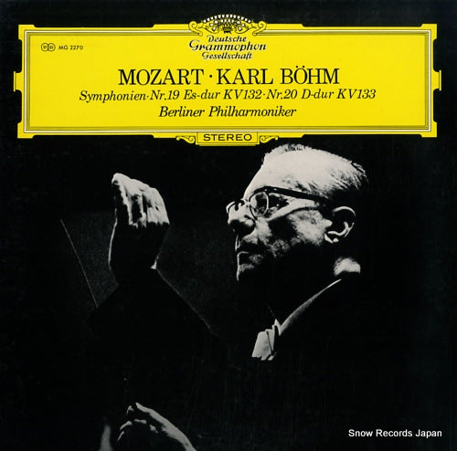 BOHM, KARL mozart; symphonien nr.19, 20 MG2270