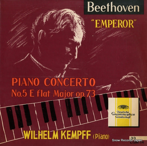 KEMPFF, WILHELM beethoven; piano concerto no.5 e flat major op.73 "emperor" LGM-14