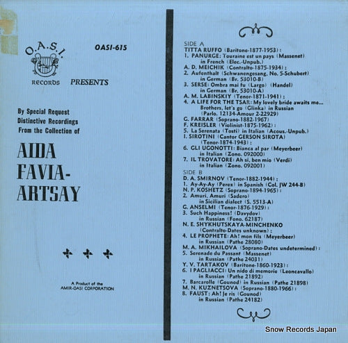 V/A aida favia-artsay OASI-615