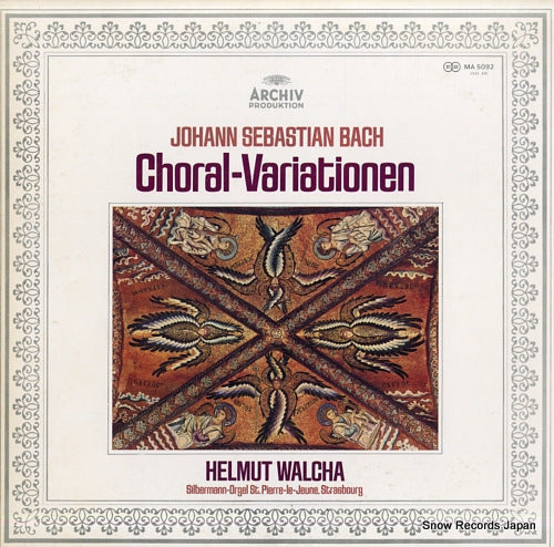WALCHA, HELMUT bach; choral-variationen MA5092