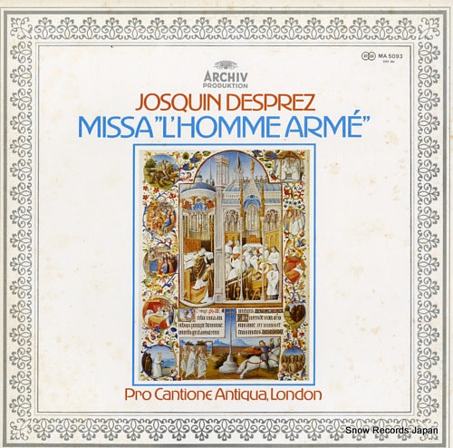 PRO CANTIONE ANTIQUA desprez; missa "l'homme arme" MA5093