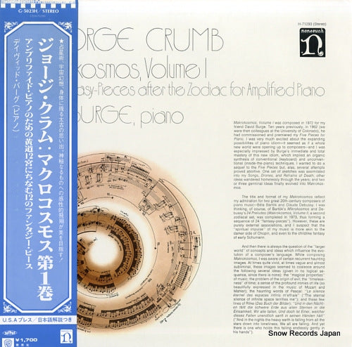 BURGE, DAVID crumb; makrokosmos, volume 1 G-5023H / H-71293