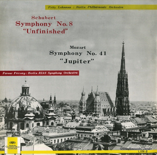 LEHMANN, FRITZ schubert; symphony no.8 "unfinished" LXM-2