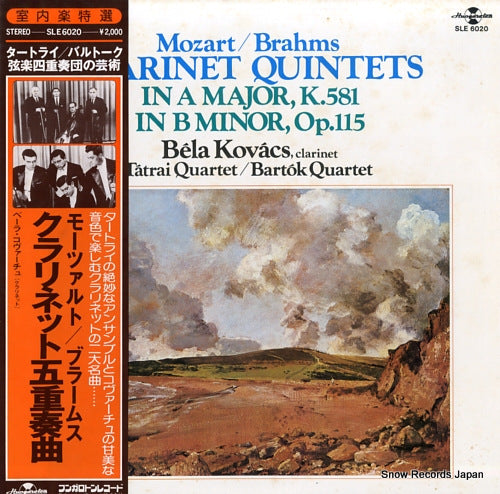 KOVACS, BELA mozart / brahms; clarinet quintets SLE6020