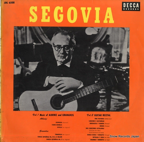 SEGOVIA, ANDRES guitar solos JDL6508