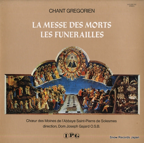 GAJARD, DOM JOSEPH la messe des morts / les funerailles ULX-3297-PG