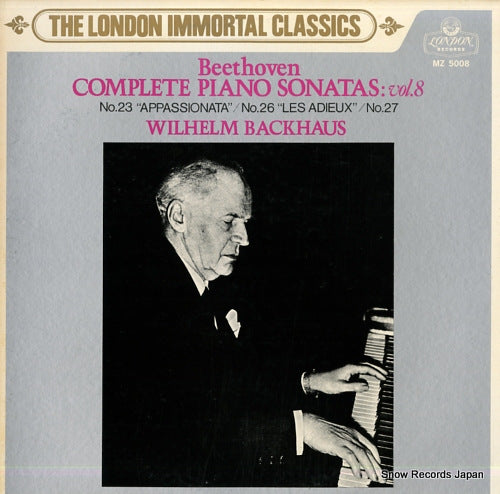 BACKHAUS, WILHELM beethoven; complete piano sonatas:vol.8 MZ5008